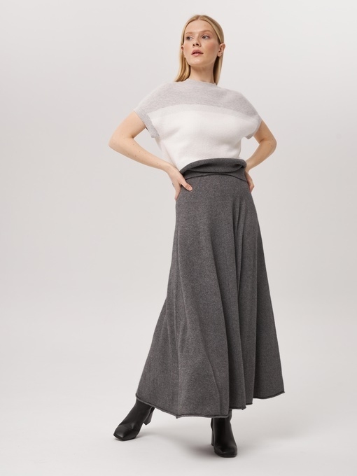 Юбка из кашемира графитовая P-001-3030