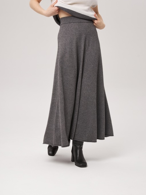 Юбка из кашемира графитовая P-001-3030