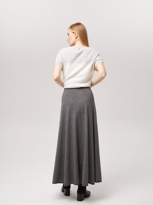 Юбка из кашемира графитовая P-001-3030