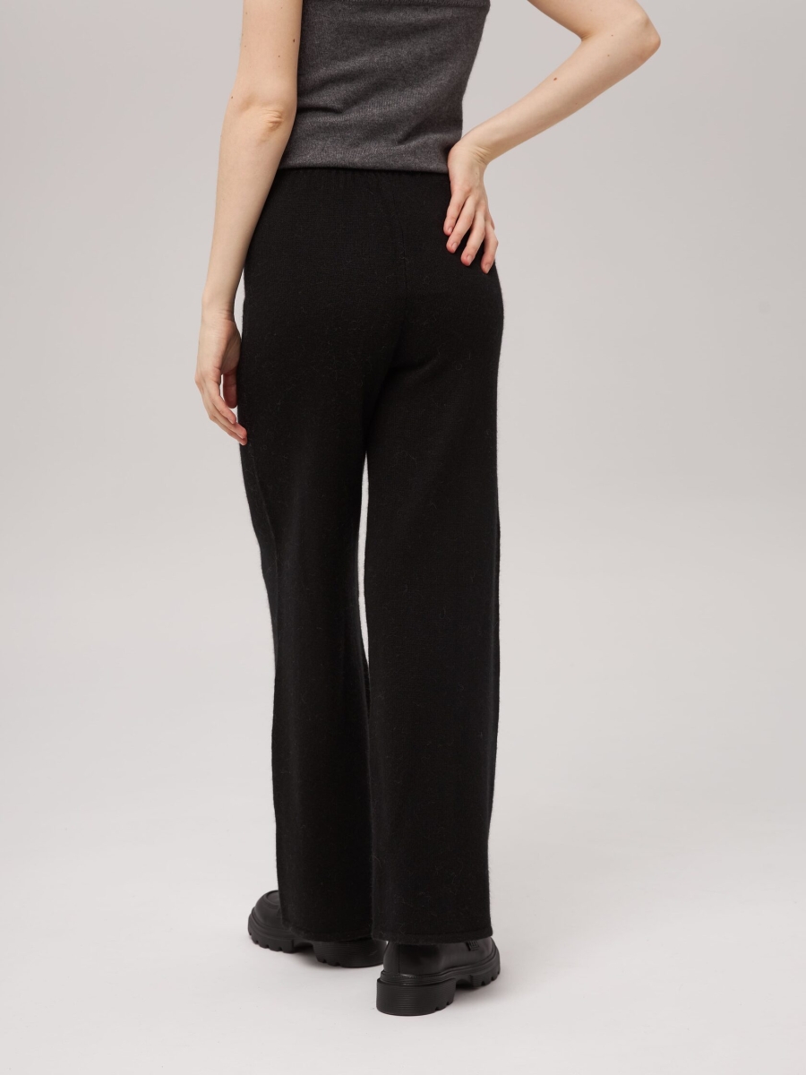 Брюки палаццо с карманами черные LND2301-3068