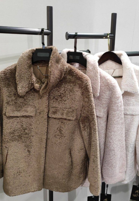 Полупальто барашек бежевое J10509-70-beige