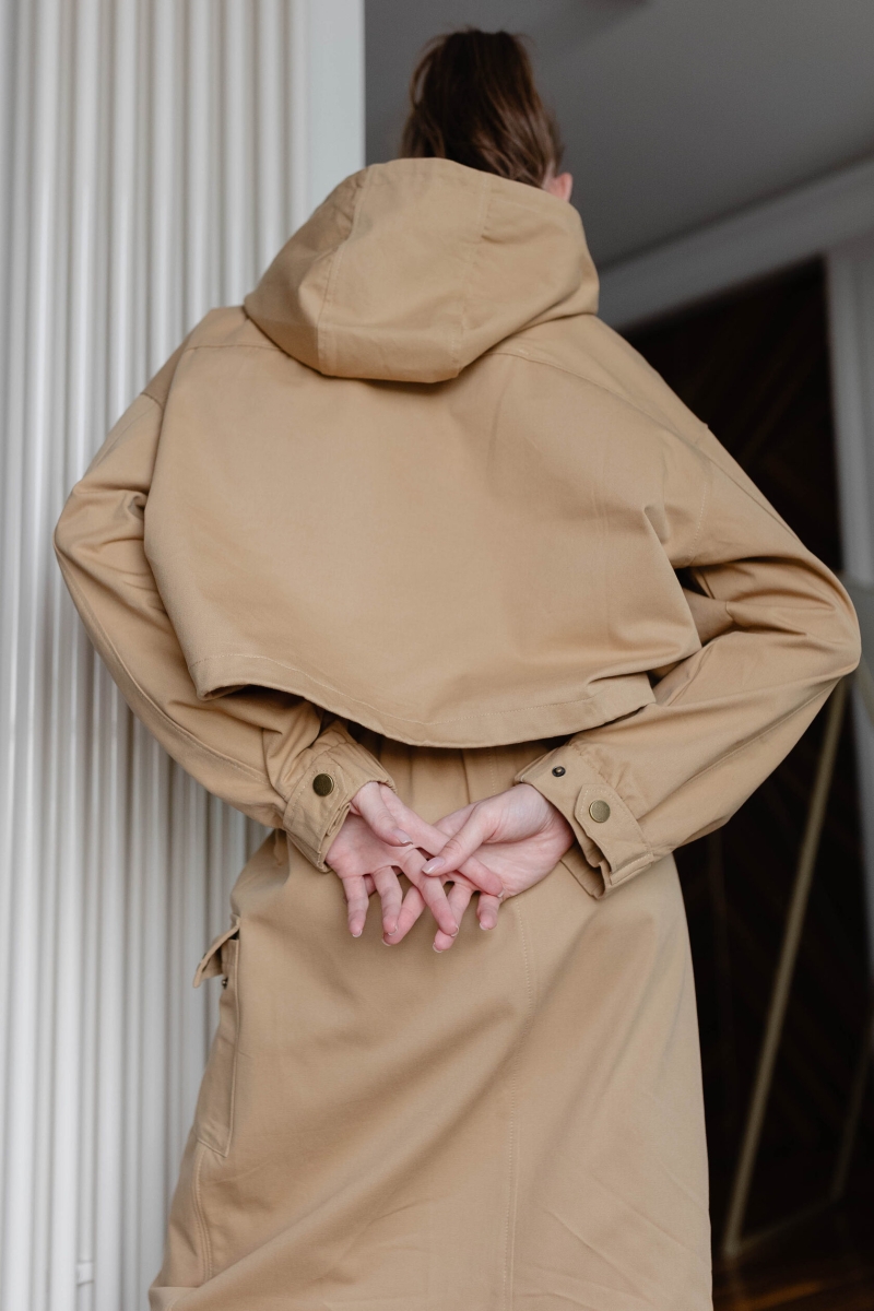 Костюм с карманами бежевый 808-beige