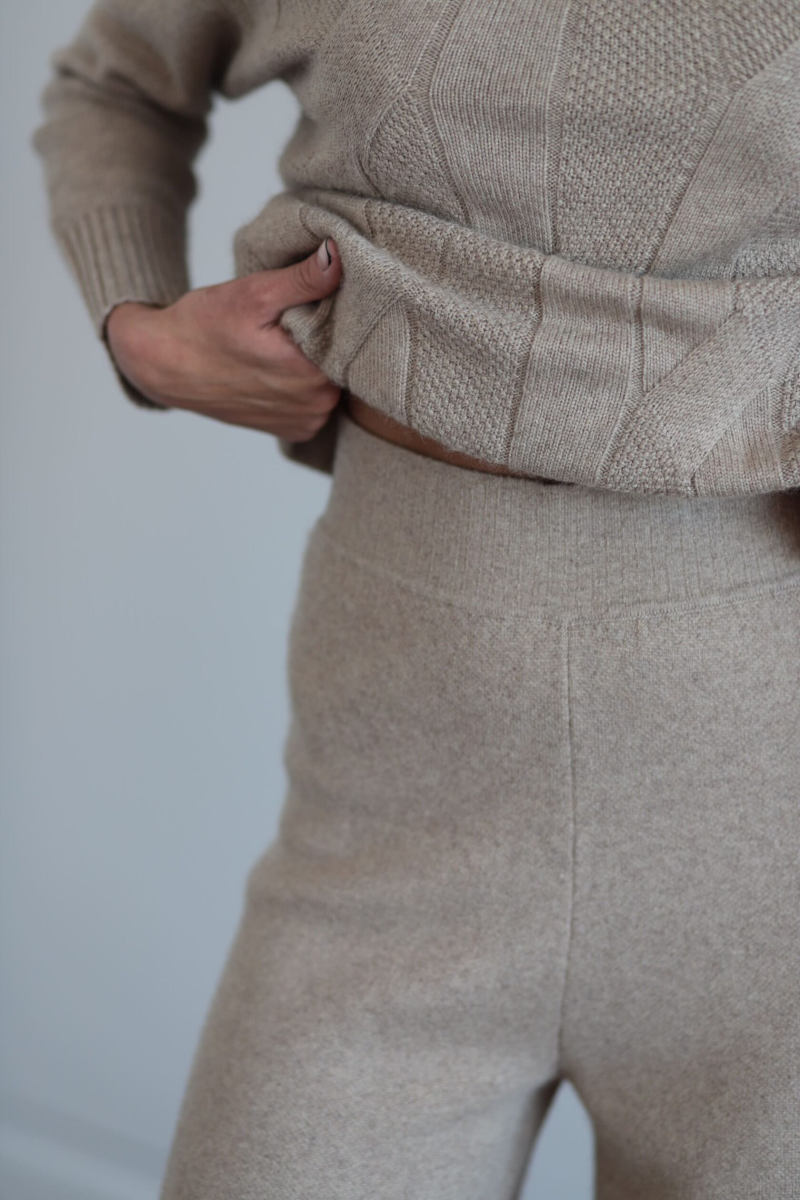 Брюки палаццо бежевые LND23-02-3023