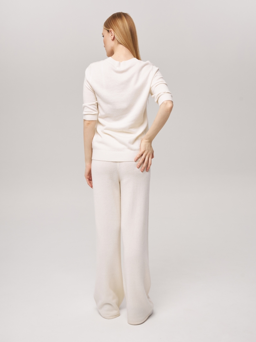 Джемпер с коротким рукавом белый L202308D-3080