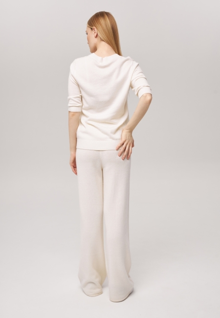 Джемпер с коротким рукавом белый L202308D-3080