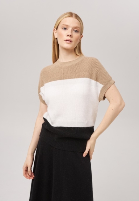 Джемпер с коротким рукавом грибной P-006-3092