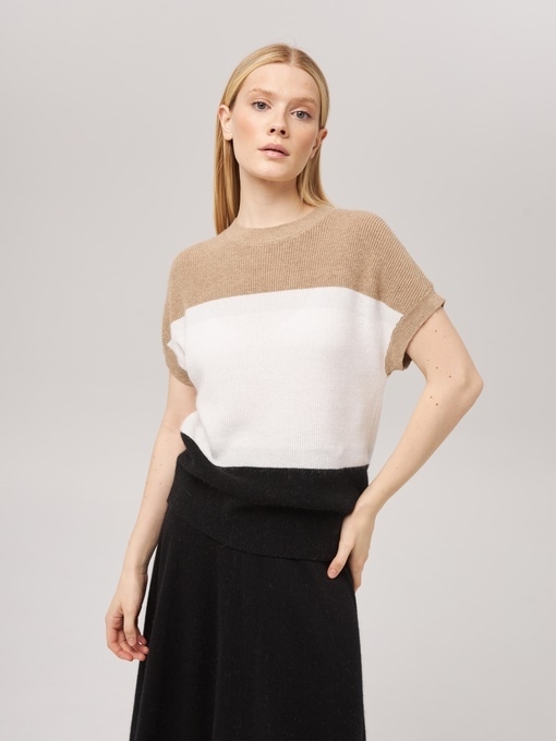 Джемпер с коротким рукавом грибной P-006-3092