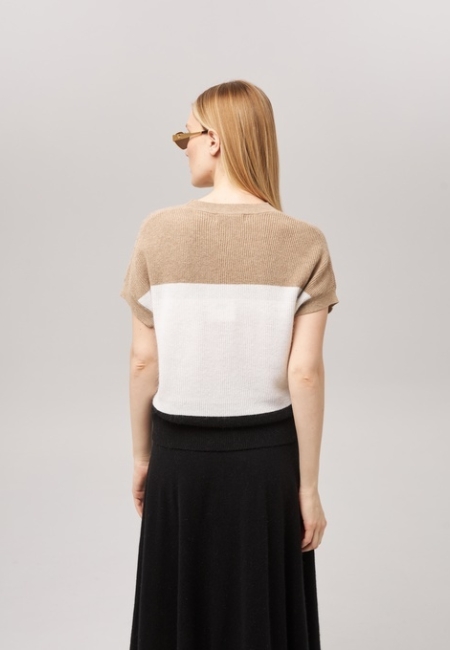 Джемпер с коротким рукавом грибной P-006-3092