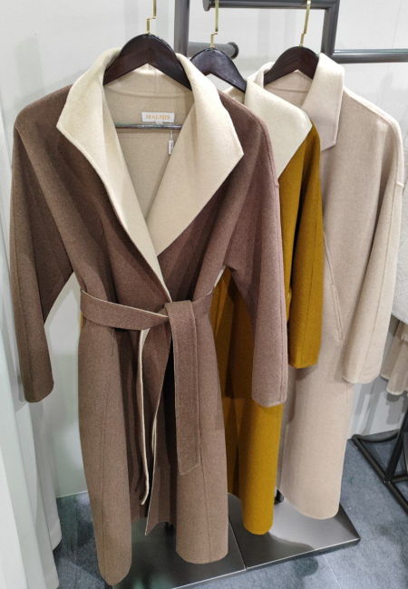 Пальто из кашемира кофейное LP007-3036