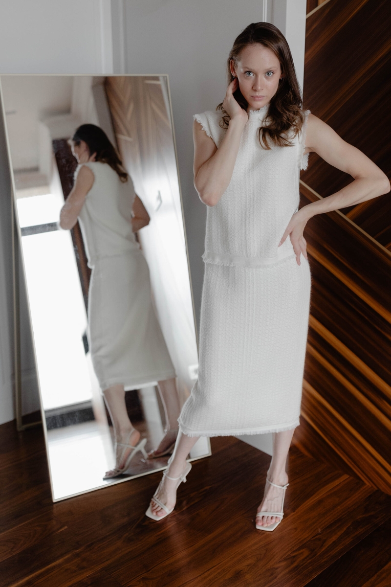 Костюм из кашемира белый 202345-white