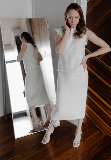 Костюм из кашемира белый 202345-white