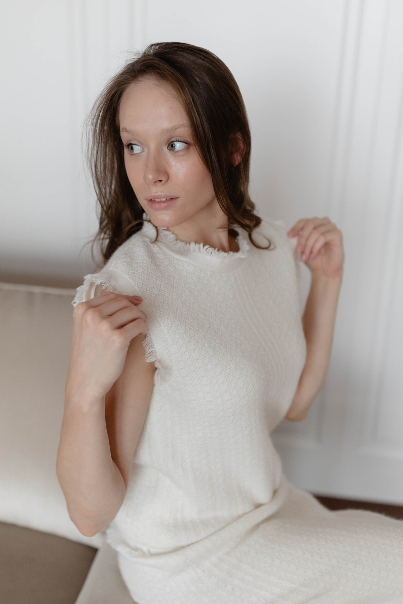 Костюм из кашемира белый 202345-white