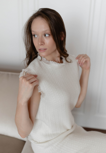 Костюм из кашемира белый 202345-white