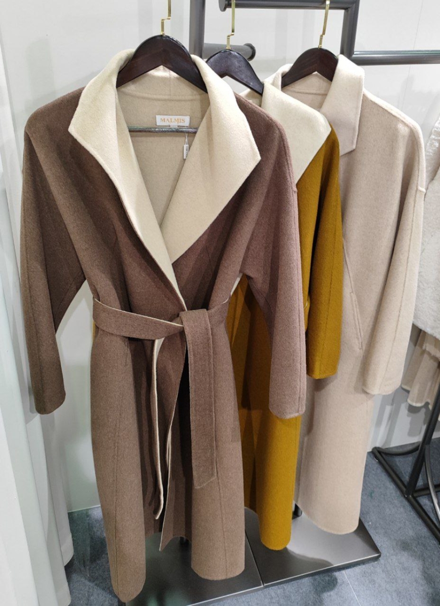 Пальто из кашемира светло-бежевое LP007-3034