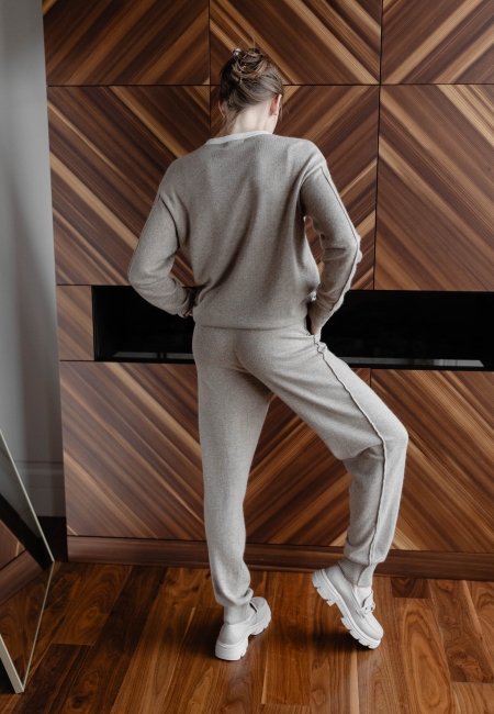 Костюм из кашемира бежевый L202317-3023