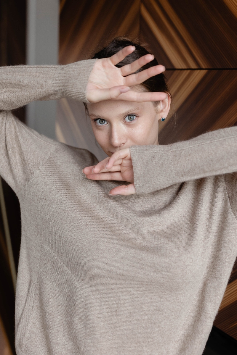 Костюм из кашемира бежевый L202317-3023