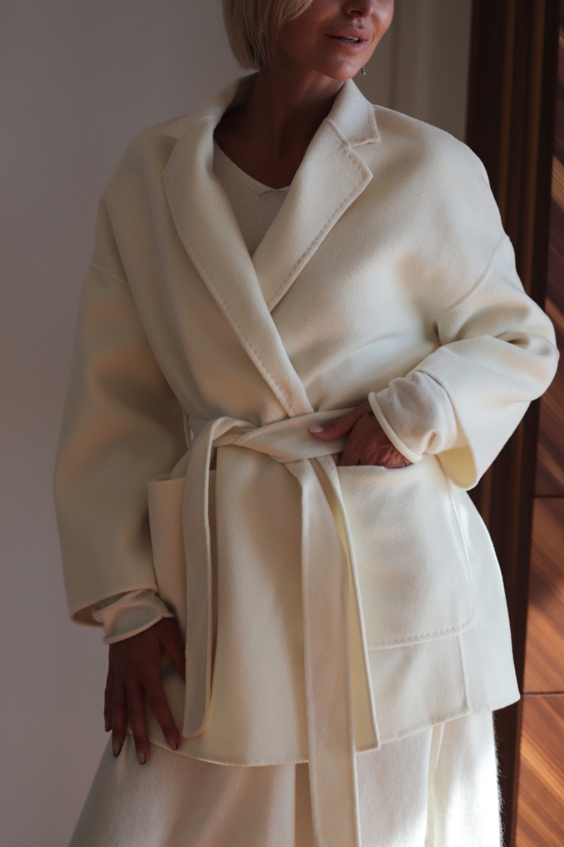 Укороченное пальто из кашемира с карманами camel LP003-3052