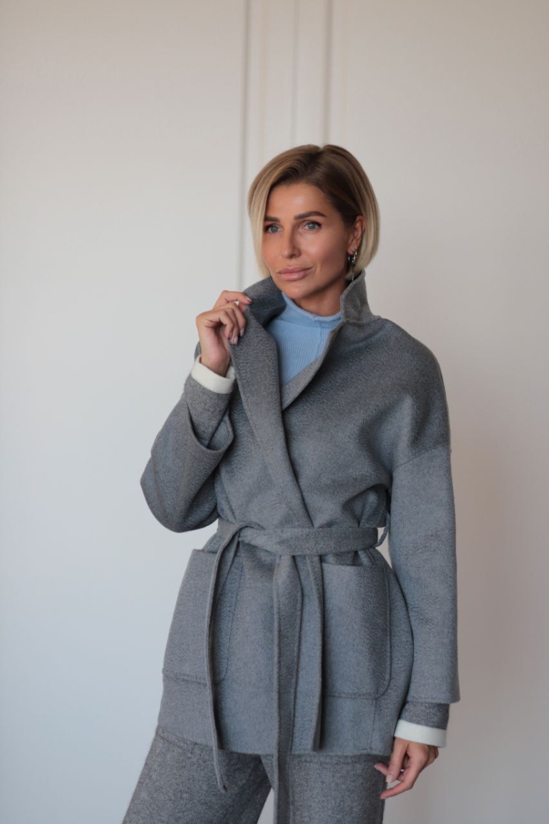 Укороченное пальто из кашемира с карманами camel LP003-3052