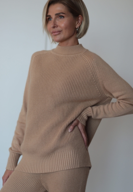 Джемпер из кашемира бежевый L202313-3023