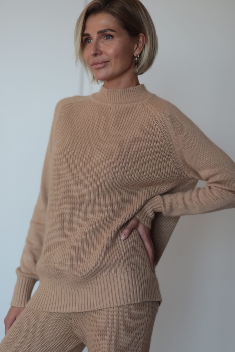 Джемпер из кашемира бежевый L202313-3023